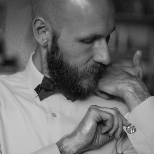 Portrait, Man, Bow Tie, Cufflink